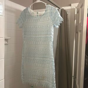 Girls Blue short church dress